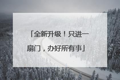 全新升级！只进一扇门，办好所有事