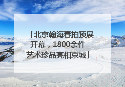 北京翰海春拍预展开幕，1800余件艺术珍品亮相京城