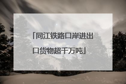 同江铁路口岸进出口货物超千万吨