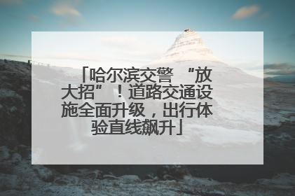 哈尔滨交警 “放大招”！道路交通设施全面升级，出行体验直线飙升