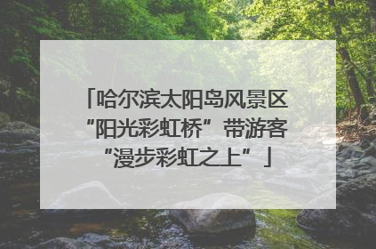 哈尔滨太阳岛风景区“阳光彩虹桥”带游客“漫步彩虹之上”