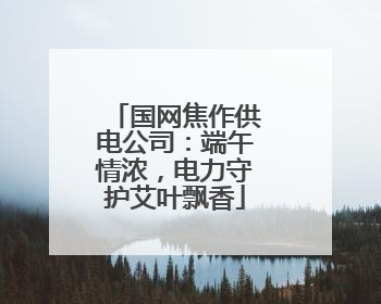 国网焦作供电公司：端午情浓，电力守护艾叶飘香