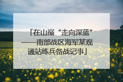 在山巅“走向深蓝”——南部战区海军某观通站练兵备战记事