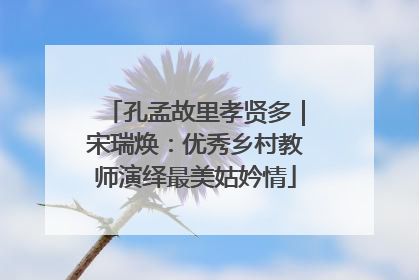 孔孟故里孝贤多｜宋瑞焕：优秀乡村教师演绎最美姑妗情
