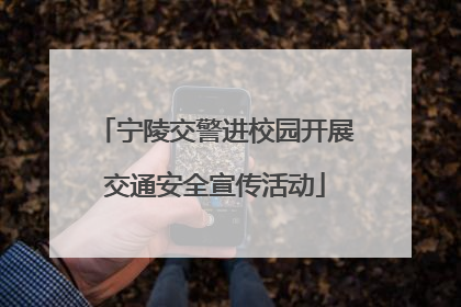 宁陵交警进校园开展交通安全宣传活动