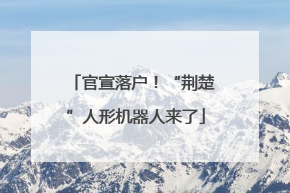 官宣落户！“荆楚”人形机器人来了