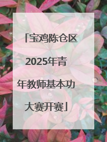 宝鸡陈仓区2025年青年教师基本功大赛开赛