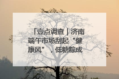 壹点调查｜济南端午市场刮起“健康风”，低糖粽成消费者“新宠”