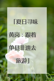 夏日寻味黄岗：跟着单县非遗去旅游