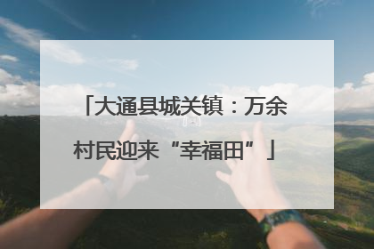 大通县城关镇：万余村民迎来“幸福田”