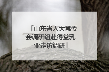 山东省人大常委会调研组赴得益乳业走访调研