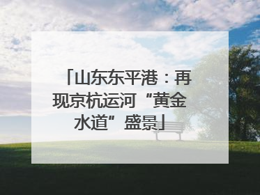 山东东平港：再现京杭运河“黄金水道”盛景