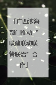 广西涉海部门推动“联建联动联管联治”合作