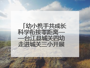 幼小携手共成长科学衔接零距离——台江县城关四幼走进城关三小开展幼小衔接活动