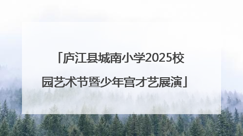 庐江县城南小学2025校园艺术节暨少年宫才艺展演