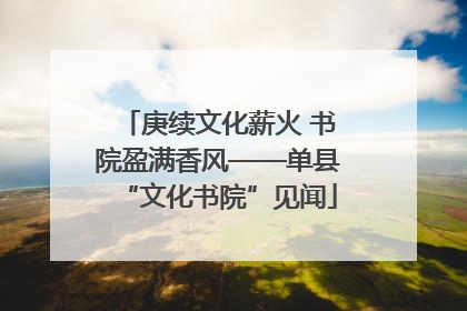 庚续文化薪火 书院盈满香风——单县“文化书院”见闻
