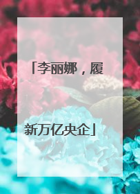 李丽娜，履新万亿央企