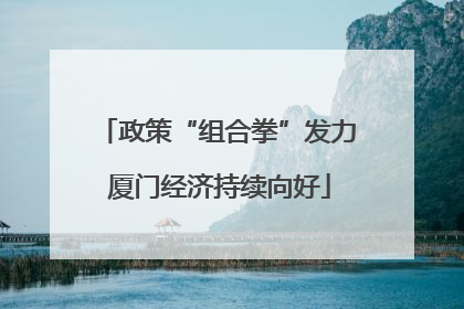 政策“组合拳”发力 厦门经济持续向好