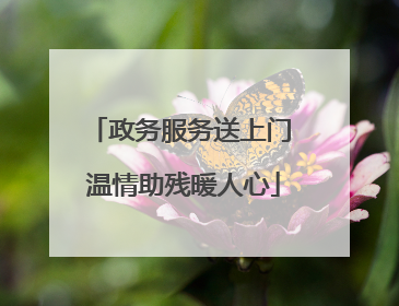 政务服务送上门 温情助残暖人心