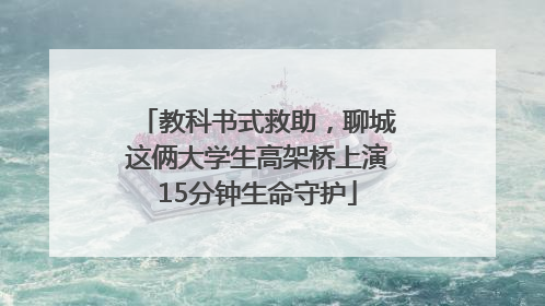 教科书式救助，聊城这俩大学生高架桥上演15分钟生命守护