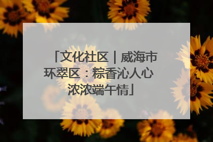 文化社区｜威海市环翠区：粽香沁人心 浓浓端午情