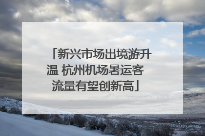 新兴市场出境游升温 杭州机场暑运客流量有望创新高