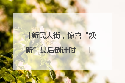 新民大街，惊喜“焕新”最后倒计时……