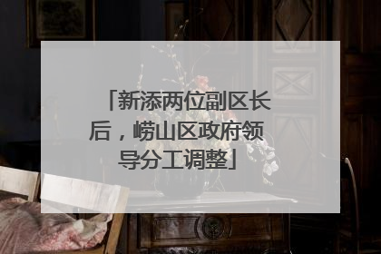 新添两位副区长后，崂山区政府领导分工调整