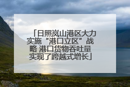 日照岚山港区大力实施“港口立区”战略 港口货物吞吐量实现了跨越式增长