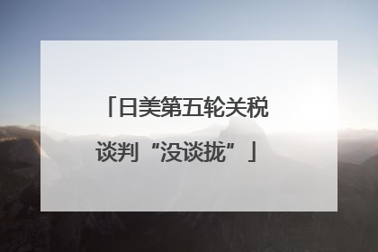 日美第五轮关税谈判“没谈拢”