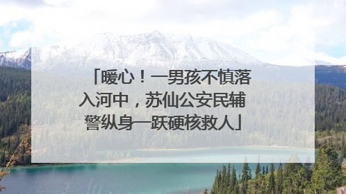 暖心！一男孩不慎落入河中，苏仙公安民辅警纵身一跃硬核救人
