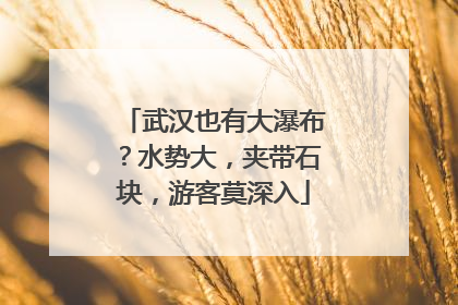 武汉也有大瀑布？水势大，夹带石块，游客莫深入