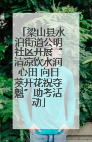 梁山县水泊街道公明社区开展“清凉饮水润心田 向日葵开花祝夺魁”助考活动