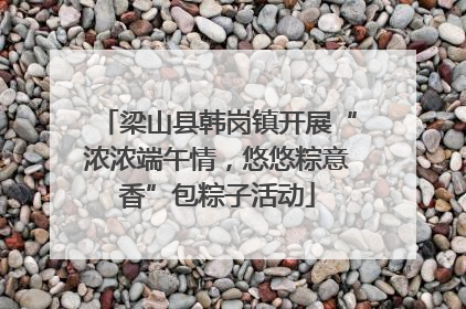 梁山县韩岗镇开展“浓浓端午情，悠悠粽意香”包粽子活动