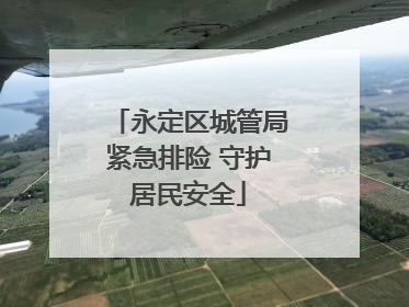 永定区城管局紧急排险 守护居民安全