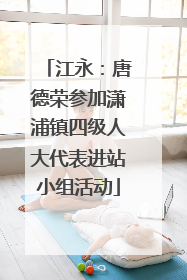 江永：唐德荣参加潇浦镇四级人大代表进站小组活动