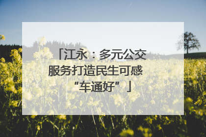 江永：多元公交服务打造民生可感“车通好”