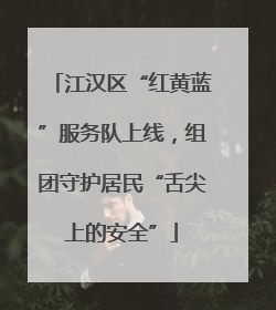江汉区“红黄蓝”服务队上线，组团守护居民“舌尖上的安全”