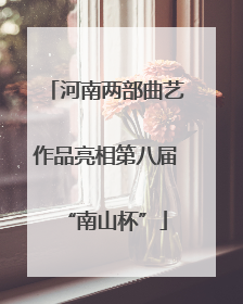 河南两部曲艺作品亮相第八届“南山杯”