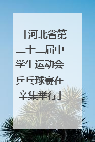 河北省第二十二届中学生运动会乒乓球赛在辛集举行