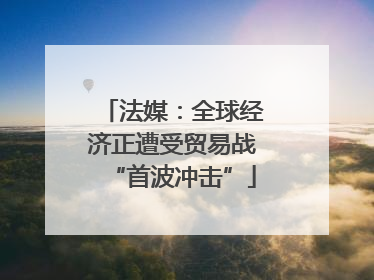 法媒：全球经济正遭受贸易战“首波冲击”