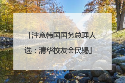 注意韩国国务总理人选：清华校友金民锡