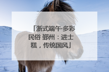 浙式端午·多彩民俗 鄞州：进士糕，传统国风