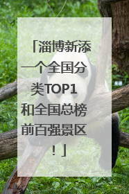 淄博新添一个全国分类TOP1和全国总榜前百强景区！