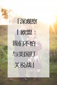 深观察丨欧盟：我们不怕与美国打关税战