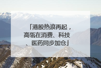 港股热浪再起，高瓴在消费、科技、医药同步加仓