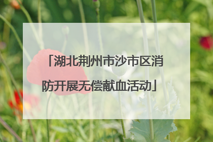 湖北荆州市沙市区消防开展无偿献血活动
