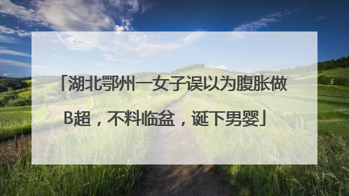湖北鄂州一女子误以为腹胀做B超，不料临盆，诞下男婴
