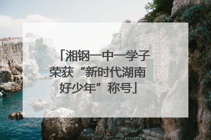 湘钢一中一学子荣获“新时代湖南好少年”称号