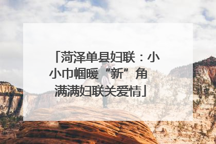 菏泽单县妇联：小小巾帼暖“新”角 满满妇联关爱情